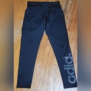 Adidas  Black Logo Leggings
